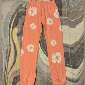 Denim Tears The Cotton Wreath Pink Sweatpants Men’s Size Large